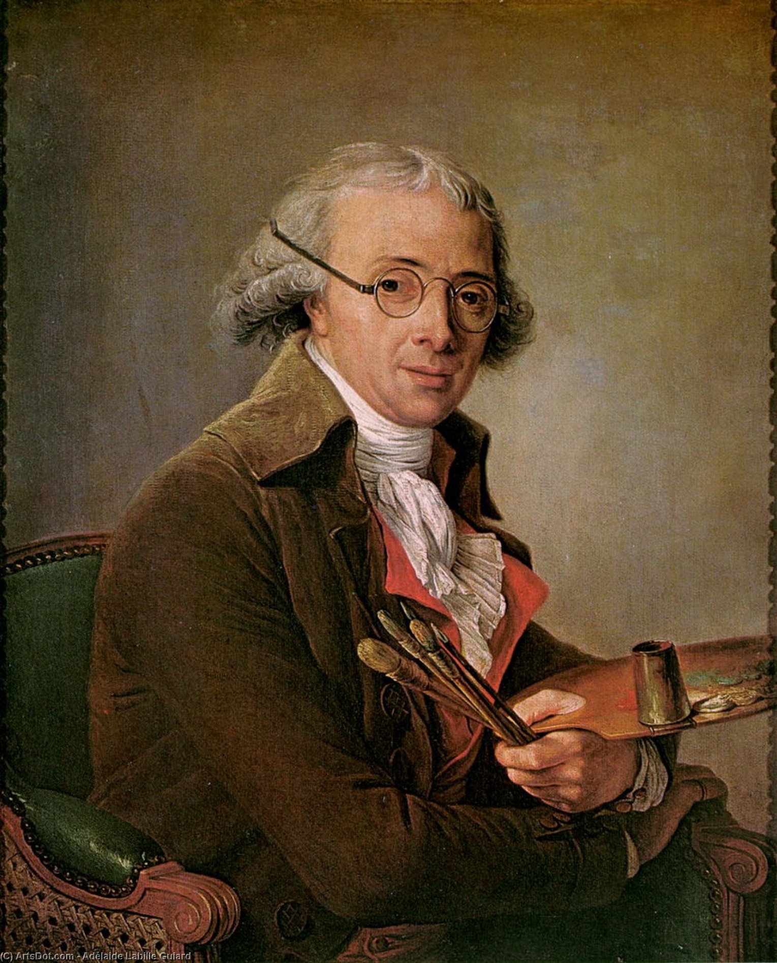 Wikioo.org - The Encyclopedia of Fine Arts - Painting, Artwork by Adélaide Labille Guiard - Portrait Of Francois Andre Vincent