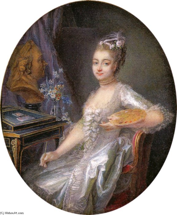 Wikioo.org - The Encyclopedia of Fine Arts - Painting, Artwork by Adélaide Labille Guiard - Self-portrait Of Miniaturist