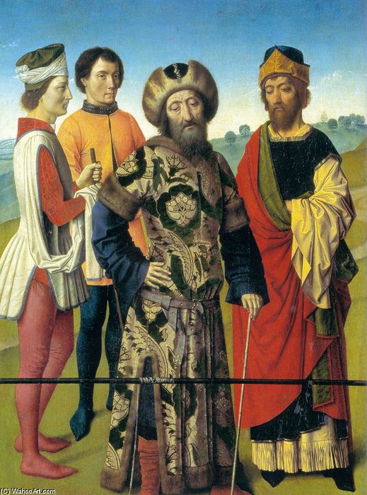 WikiOO.org - Encyclopedia of Fine Arts - Maľba, Artwork Aelbrecht Bouts - Martyrdom Of St Erasmus (detail)
