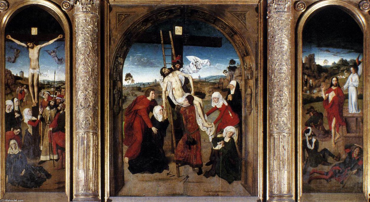 Wikioo.org - Encyklopedia Sztuk Pięknych - Malarstwo, Grafika Aelbrecht Bouts - Passion Altarpiece (central)