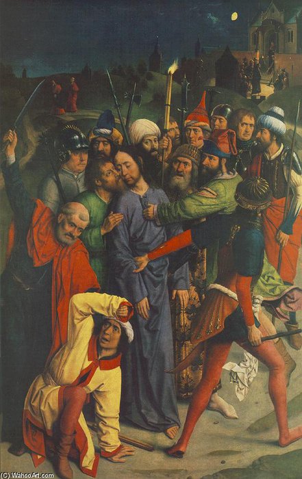 Wikioo.org - The Encyclopedia of Fine Arts - Painting, Artwork by Aelbrecht Bouts - The Capture Of Christ