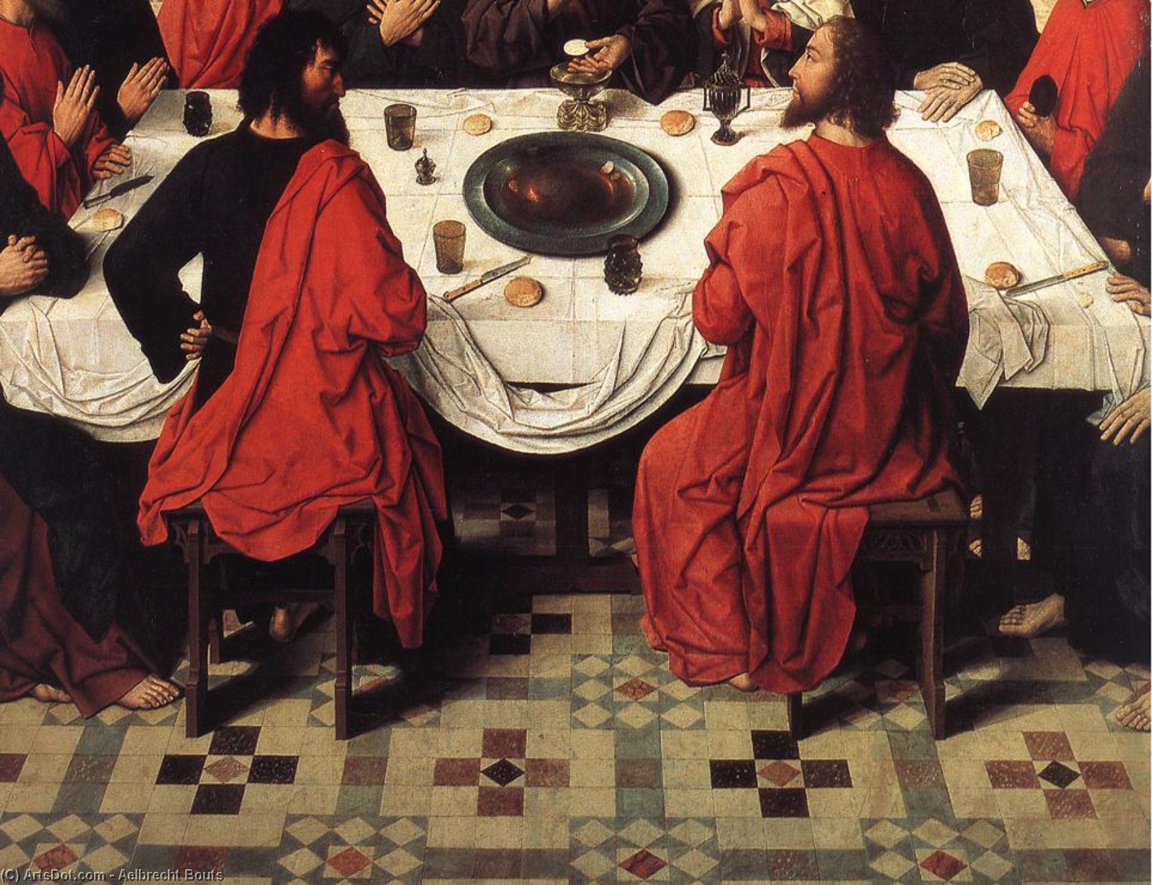 Wikioo.org - The Encyclopedia of Fine Arts - Painting, Artwork by Aelbrecht Bouts - The Last Supper (detail)_6