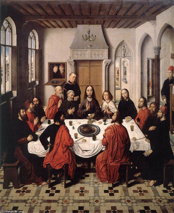 Wikioo.org - The Encyclopedia of Fine Arts - Painting, Artwork by Aelbrecht Bouts - The Last Supper