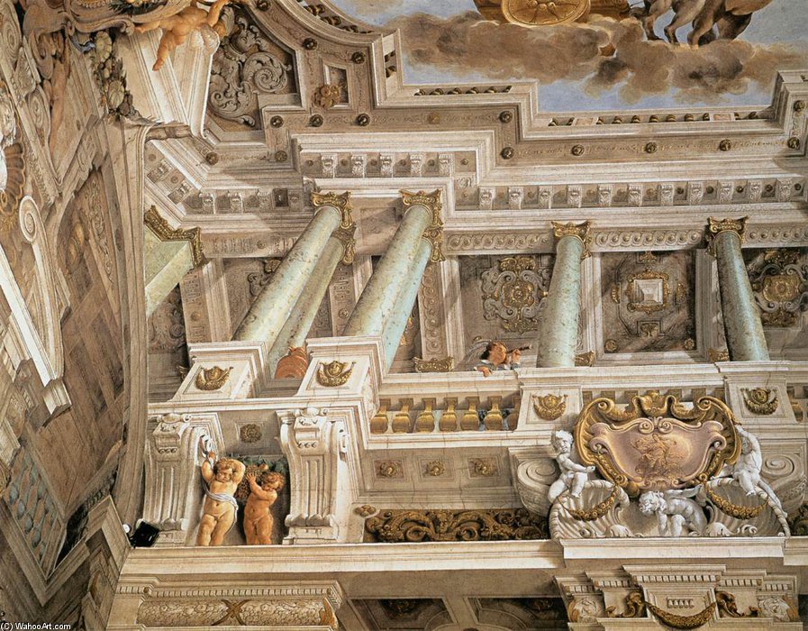WikiOO.org - Enciclopédia das Belas Artes - Pintura, Arte por Agostino Mitelli - Ceiling Fresco