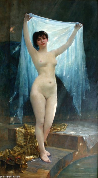 Wikioo.org - The Encyclopedia of Fine Arts - Painting, Artwork by Albert Aublet - Une Beaute Orientale