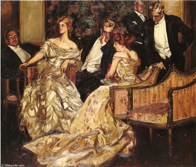 Wikioo.org - The Encyclopedia of Fine Arts - Painting, Artwork by Albert Beck Wenzell - Three Is A Crowd