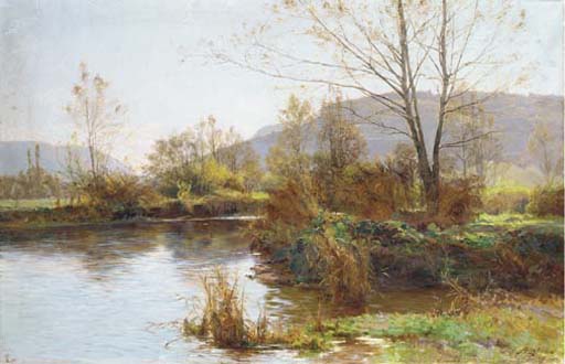 WikiOO.org - Encyclopedia of Fine Arts - Lukisan, Artwork Albert Gabriel Rigolot - A Meandering River