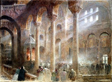 Wikioo.org – L'Enciclopedia delle Belle Arti - Pittura, Opere di Albert Goodwin - Basilica di San Marco -