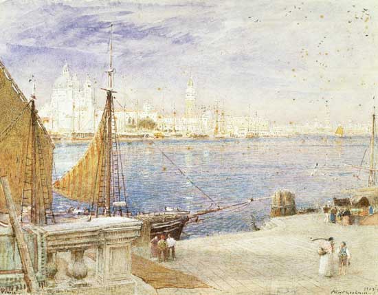 Wikioo.org - The Encyclopedia of Fine Arts - Painting, Artwork by Albert Goodwin - Venice -