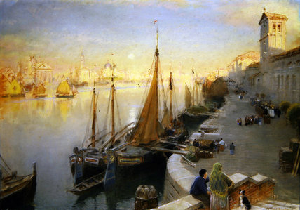 WikiOO.org - Encyclopedia of Fine Arts - Malba, Artwork Albert Goodwin - Venice