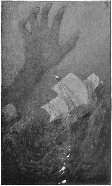 Wikioo.org - The Encyclopedia of Fine Arts - Painting, Artwork by Albert Herter - Demon Hand From Tales Of The Enchanted Islands Of The Atlantic