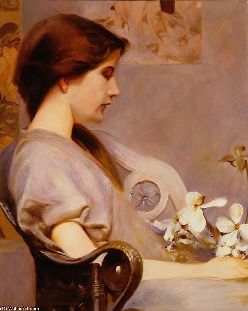 WikiOO.org - Encyclopedia of Fine Arts - Maleri, Artwork Albert Herter - Woman