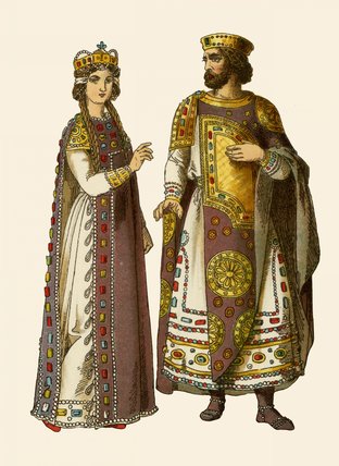 WikiOO.org - Encyclopedia of Fine Arts - Maleri, Artwork Albert Kretschmer - Byzantine Emperor And Empress
