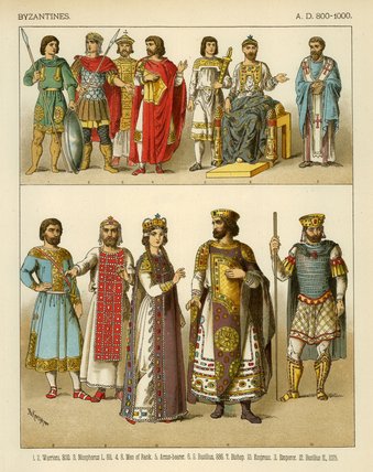 Wikioo.org - Bách khoa toàn thư về mỹ thuật - Vẽ tranh, Tác phẩm nghệ thuật Albert Kretschmer - Byzantines Costume