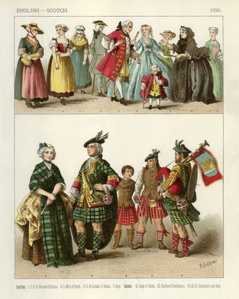 Wikioo.org - The Encyclopedia of Fine Arts - Painting, Artwork by Albert Kretschmer - English And Scotch Costumes