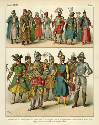 WikiOO.org - Encyclopedia of Fine Arts - Målning, konstverk Albert Kretschmer - Slavonic Costume