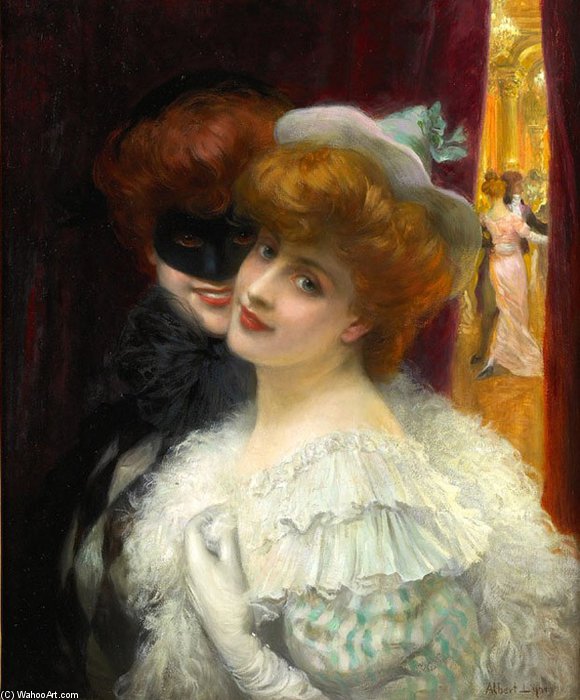 Wikioo.org - The Encyclopedia of Fine Arts - Painting, Artwork by Albert Lynch - Le Bal Masque.