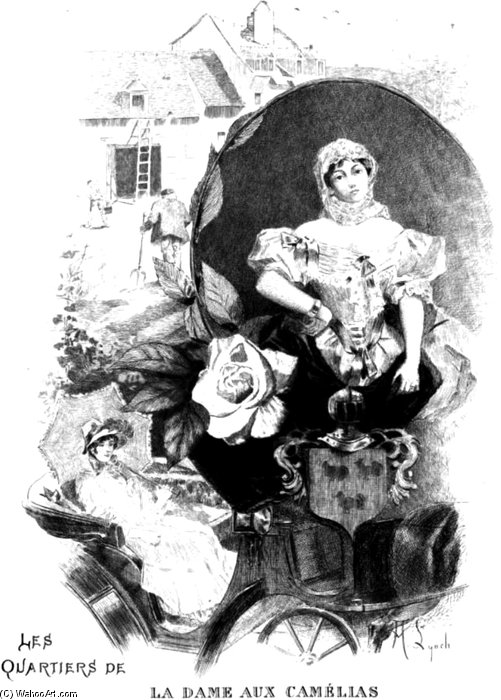 WikiOO.org - Encyclopedia of Fine Arts - Malba, Artwork Albert Lynch - The Lady Of The Camellias