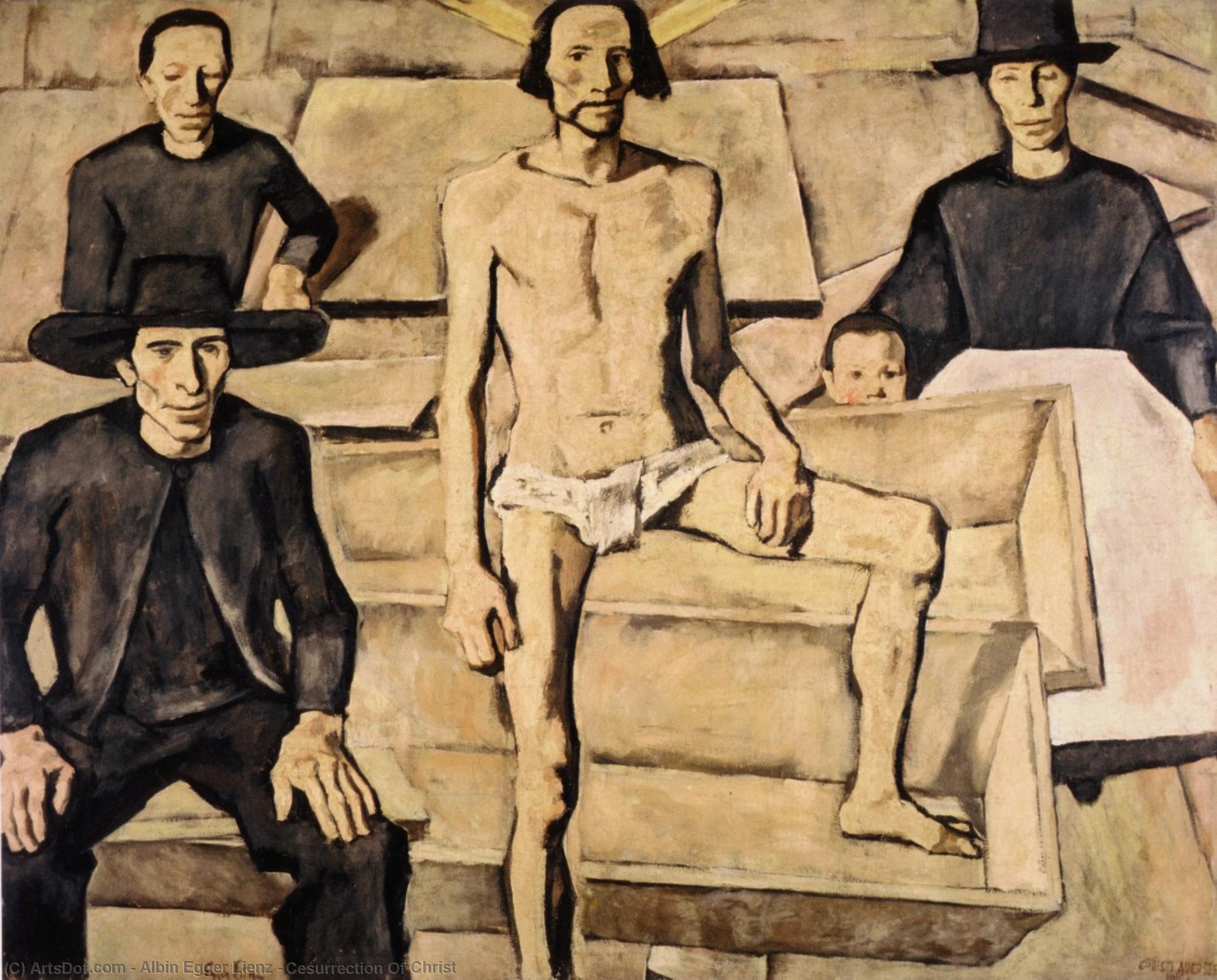 WikiOO.org - Encyclopedia of Fine Arts - Maleri, Artwork Albin Egger Lienz - Cesurrection Of Christ
