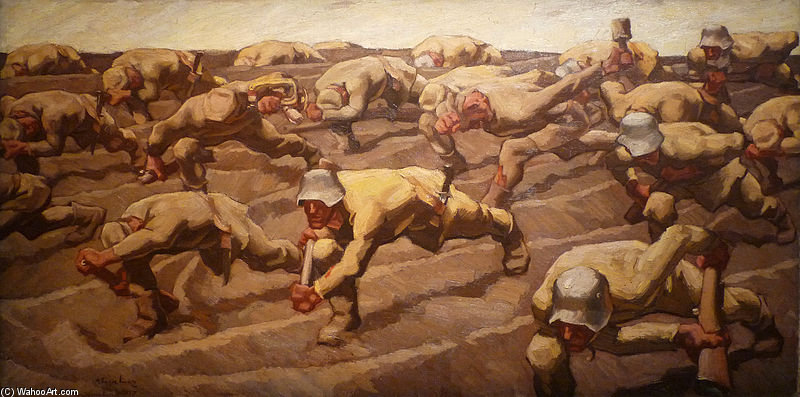 Wikioo.org - The Encyclopedia of Fine Arts - Painting, Artwork by Albin Egger Lienz - Northern France