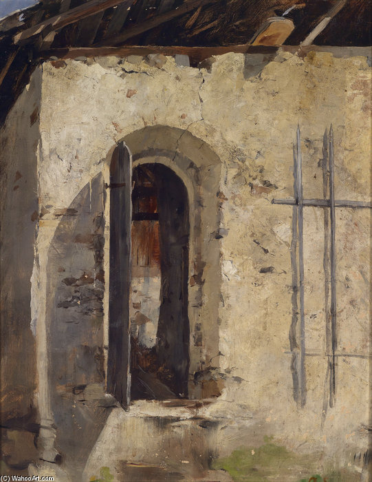 Wikioo.org – La Enciclopedia de las Bellas Artes - Pintura, Obras de arte de Albin Egger Lienz - el puerta