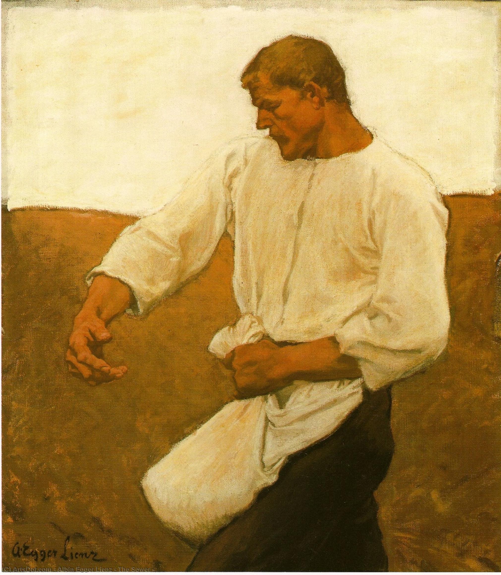 Wikioo.org - The Encyclopedia of Fine Arts - Painting, Artwork by Albin Egger Lienz - The Sower -