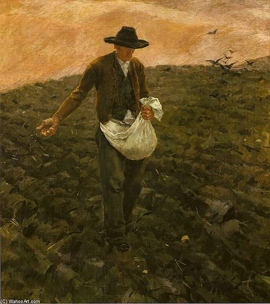 WikiOO.org - Encyclopedia of Fine Arts - Lukisan, Artwork Albin Egger Lienz - The Sower