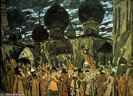 Wikioo.org - The Encyclopedia of Fine Arts - Painting, Artwork by Aleksandr Jakovlevic Golovin - Stage Design For A Theatrical Production
