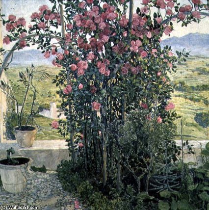 Wikioo.org - The Encyclopedia of Fine Arts - Painting, Artwork by Aleksandr Jakovlevic Golovin - Valley In Umbria