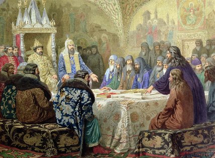 WikiOO.org - Encyclopedia of Fine Arts - Målning, konstverk Aleksei Danilovich Kivshenko - The Beginning Of Church Dissidence
