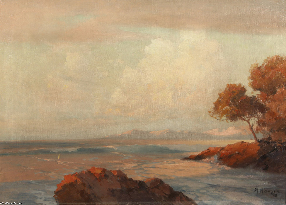 Wikioo.org - The Encyclopedia of Fine Arts - Painting, Artwork by Aleksei Vasilievich Hanzen - Croatian Sea