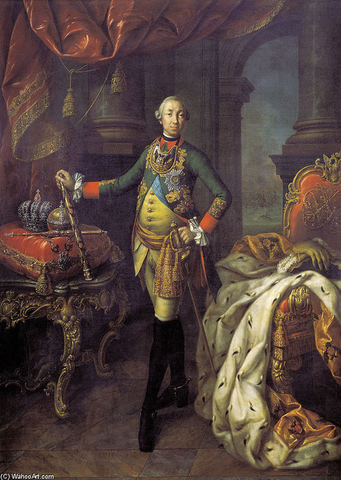 Wikioo.org - The Encyclopedia of Fine Arts - Painting, Artwork by Alexey Petrovich Antropov - Portrait Of Peter Iii Of Russia
