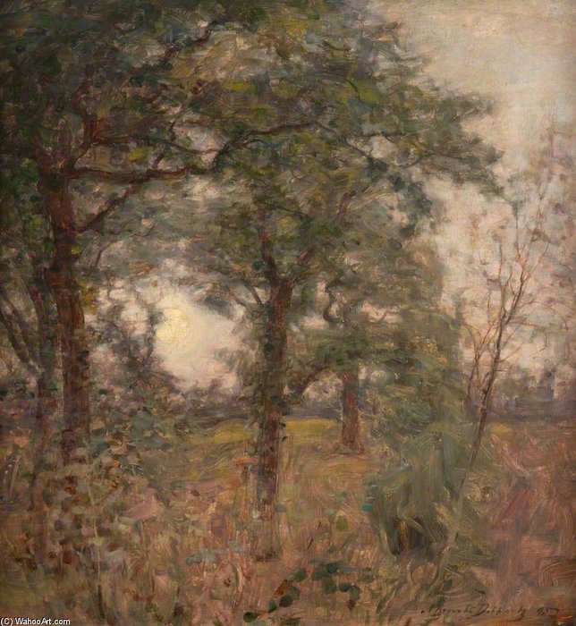 Wikioo.org - The Encyclopedia of Fine Arts - Painting, Artwork by Alexander Brownlie Docharty - Woodland Scene