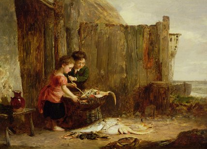 WikiOO.org - Güzel Sanatlar Ansiklopedisi - Resim, Resimler Alexander Junior Fraser - The Morning Catch