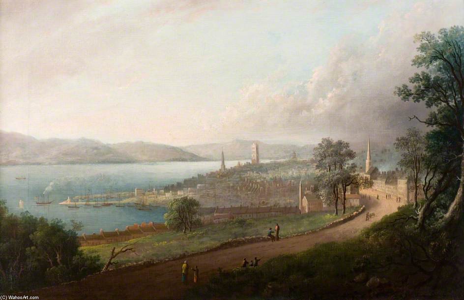 Wikioo.org - The Encyclopedia of Fine Arts - Painting, Artwork by Alexander Nasmyth - Dundee From Princes Street