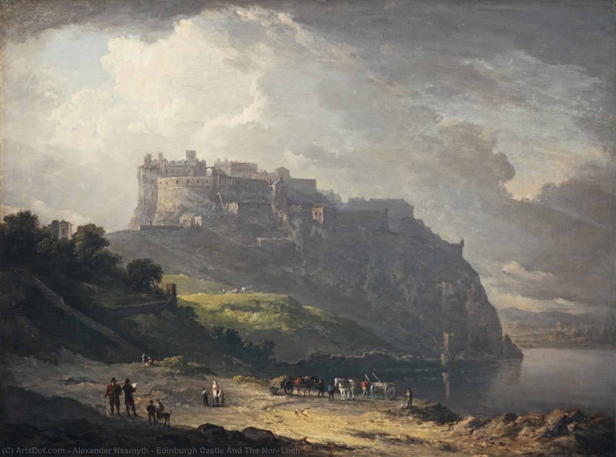 Wikioo.org - The Encyclopedia of Fine Arts - Painting, Artwork by Alexander Nasmyth - Edinburgh Castle And The Nor' Loch