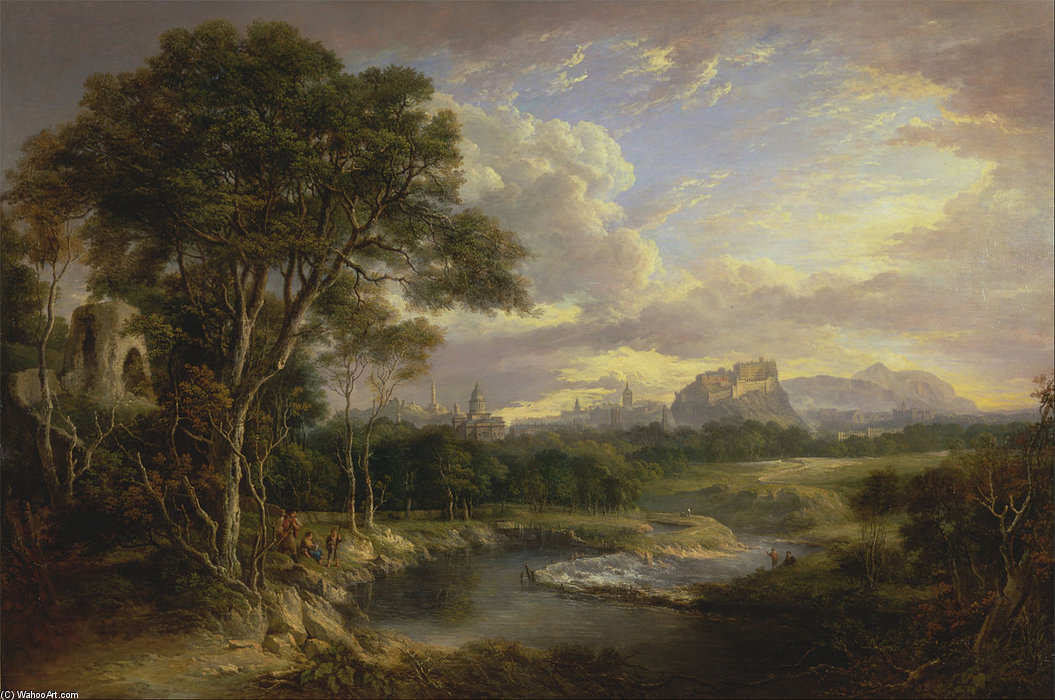 Wikioo.org - The Encyclopedia of Fine Arts - Painting, Artwork by Alexander Nasmyth - View Of The City Of Edinburgh