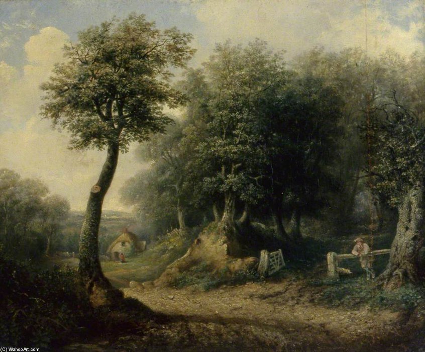 Wikioo.org - The Encyclopedia of Fine Arts - Painting, Artwork by Alexander Nasmyth - Wooded Landscape