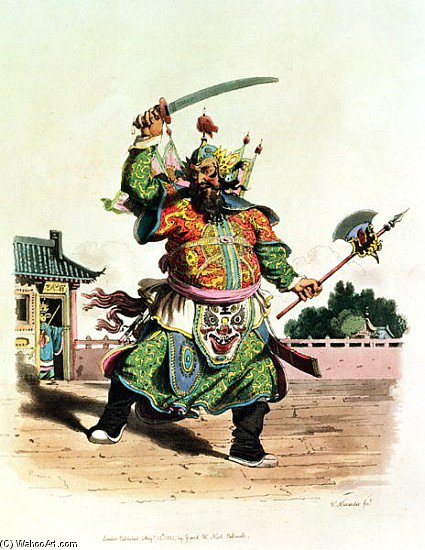 WikiOO.org - Encyclopedia of Fine Arts - Maleri, Artwork Alexander William - A Chinese Comedian