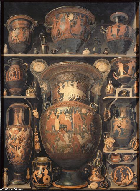 Wikioo.org – La Enciclopedia de las Bellas Artes - Pintura, Obras de arte de Alexandre Isidore Leroy De Barde - Jarrones Grecs Et Etrusques