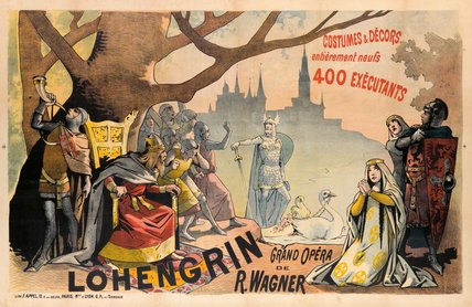 Wikioo.org - Bách khoa toàn thư về mỹ thuật - Vẽ tranh, Tác phẩm nghệ thuật Alfred Choubrac - Poster Advertising Wagner's 'lohengrin'