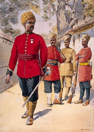 Wikioo.org - สารานุกรมวิจิตรศิลป์ - จิตรกรรม Alfred Crowdy Lovett - Soldier Of The Mahratta Light Infantry