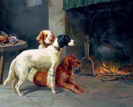 Wikioo.org - The Encyclopedia of Fine Arts - Painting, Artwork by Alfred Duke - By The Fire