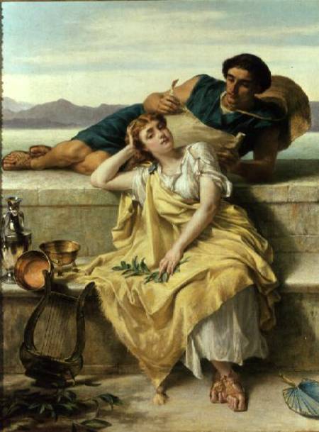 Wikioo.org - The Encyclopedia of Fine Arts - Painting, Artwork by Alfred Elmore - A Greek Ode