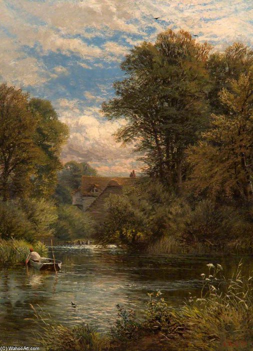 Wikioo.org - สารานุกรมวิจิตรศิลป์ - จิตรกรรม Alfred I Glendening - On The Thames
