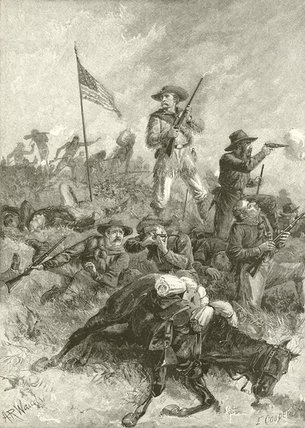 WikiOO.org - 백과 사전 - 회화, 삽화 Alfred Rudolph Waud - Custer's Last Fight