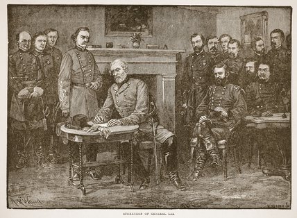WikiOO.org - Encyclopedia of Fine Arts - Maľba, Artwork Alfred Rudolph Waud - Surrender Of General Lee