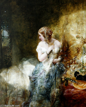 Wikioo.org - The Encyclopedia of Fine Arts - Painting, Artwork by Alfred Joseph Woolmer - The Boudoir