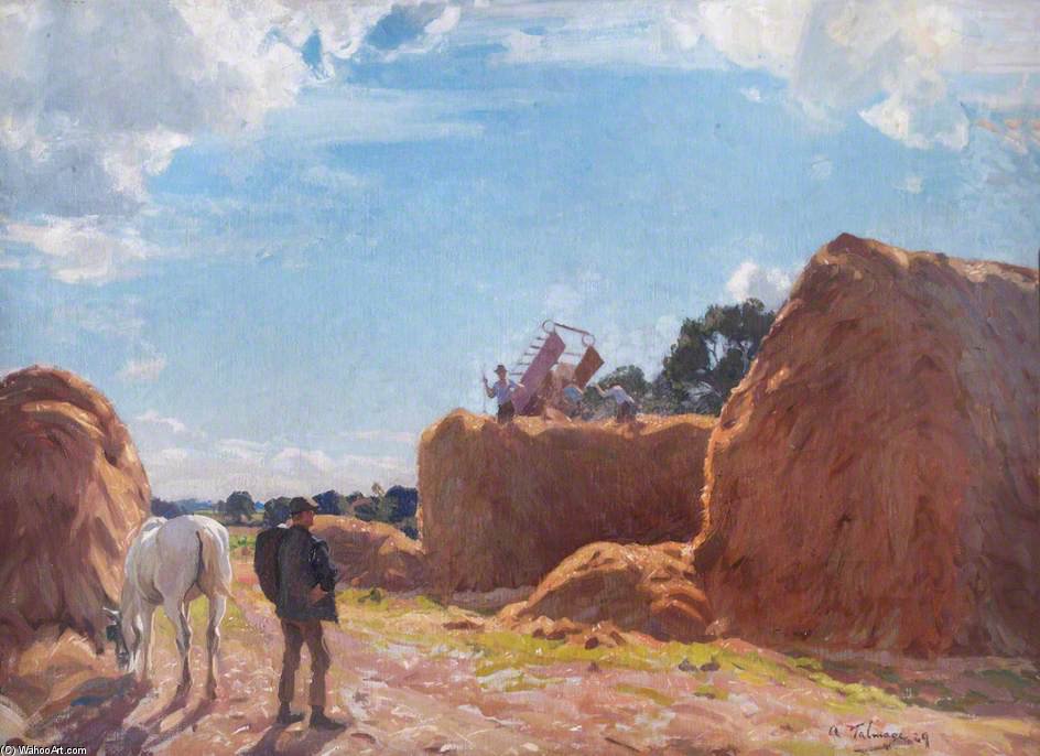 Wikioo.org - The Encyclopedia of Fine Arts - Painting, Artwork by Algernon Talmage - A Suffolk Harvest