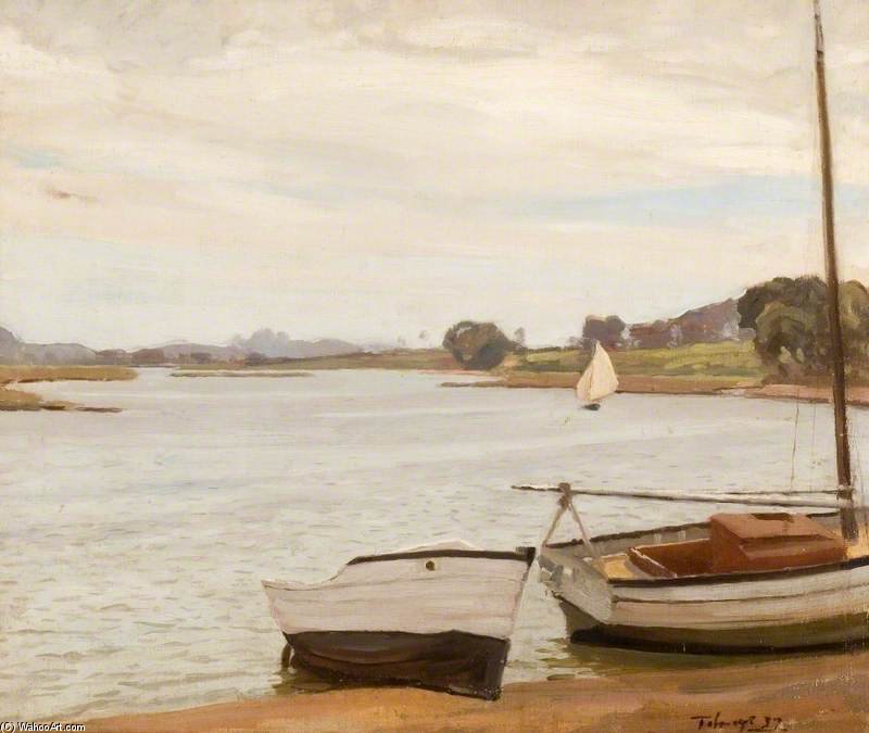 Wikioo.org - The Encyclopedia of Fine Arts - Painting, Artwork by Algernon Talmage - Christchurch Estuary Scene